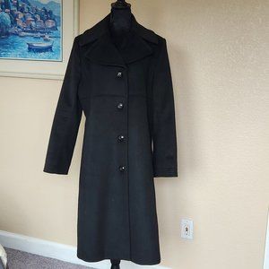 Wool Winter Coat - Women's Size 14 - Black